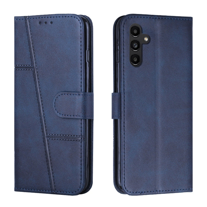 Estuche para teléfono de cuero con hebilla de textura de becerro cosido, For Samsung Galaxy A24 4G, For Samsung Galaxy M14 5G / F14 5G, For Google Pixel 7a, For Google Pixel 8, For Google Pixel 8 Pro, For Infinix Hot 30i, For Tecno Spark 10            ...