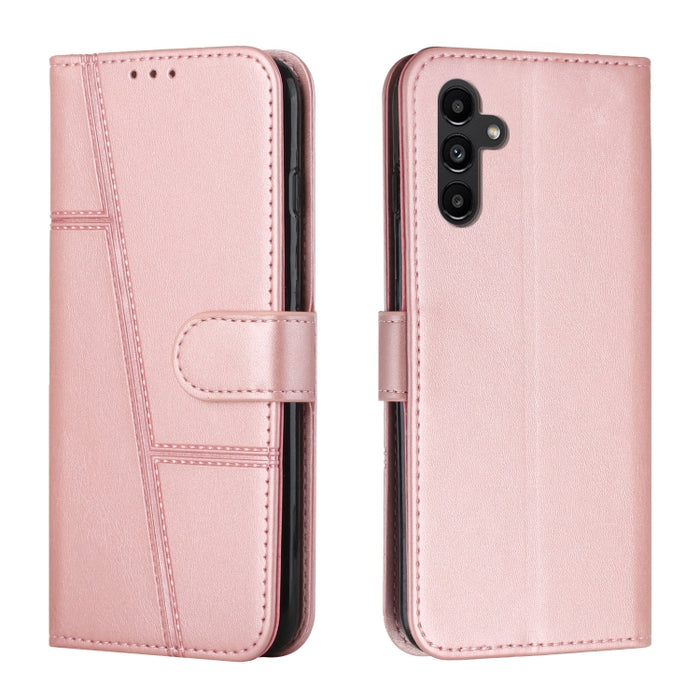 Estuche para teléfono de cuero con hebilla de textura de becerro cosido, For Samsung Galaxy A24 4G, For Samsung Galaxy M14 5G / F14 5G, For Google Pixel 7a, For Google Pixel 8, For Google Pixel 8 Pro, For Infinix Hot 30i, For Tecno Spark 10            ...