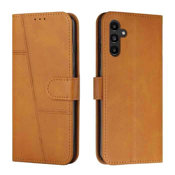 Estuche para teléfono de cuero con hebilla de textura de becerro cosido, For Samsung Galaxy A24 4G, For Samsung Galaxy M14 5G / F14 5G, For Google Pixel 7a, For Google Pixel 8, For Google Pixel 8 Pro, For Infinix Hot 30i, For Tecno Spark 10            ...