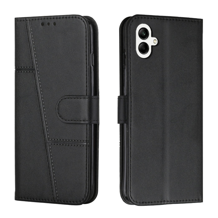 Estuche para teléfono de cuero con hebilla de textura de becerro cosido, For Samsung Galaxy A24 4G, For Samsung Galaxy M14 5G / F14 5G, For Google Pixel 7a, For Google Pixel 8, For Google Pixel 8 Pro, For Infinix Hot 30i, For Tecno Spark 10            ...