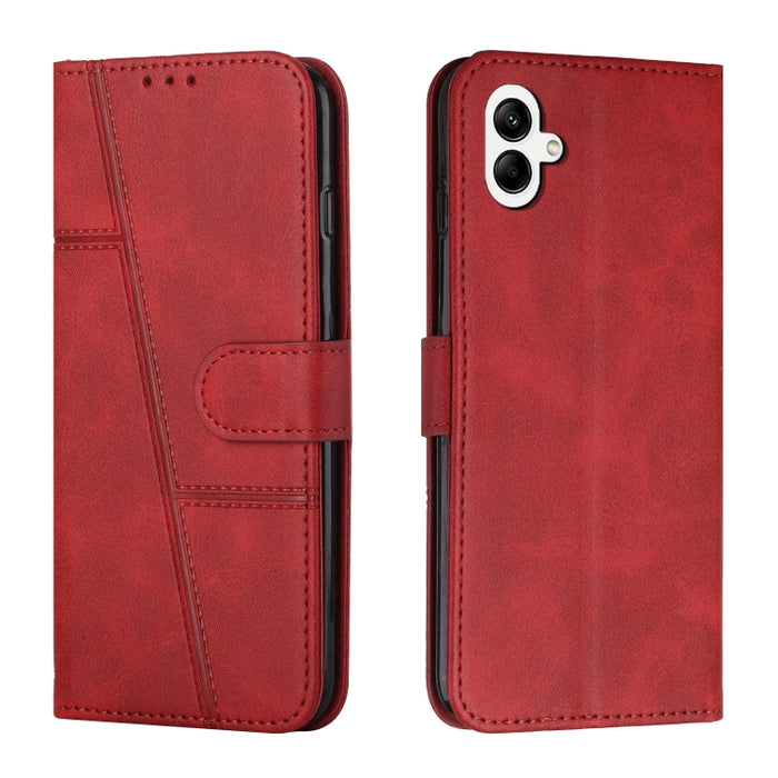 Estuche para teléfono de cuero con hebilla de textura de becerro cosido, For Samsung Galaxy A24 4G, For Samsung Galaxy M14 5G / F14 5G, For Google Pixel 7a, For Google Pixel 8, For Google Pixel 8 Pro, For Infinix Hot 30i, For Tecno Spark 10            ...