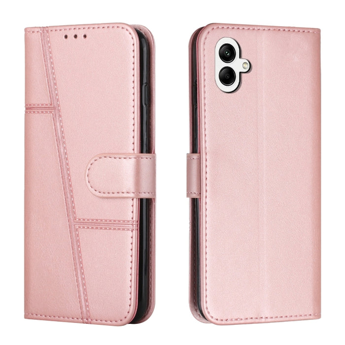 Estuche para teléfono de cuero con hebilla de textura de becerro cosido, For Samsung Galaxy A24 4G, For Samsung Galaxy M14 5G / F14 5G, For Google Pixel 7a, For Google Pixel 8, For Google Pixel 8 Pro, For Infinix Hot 30i, For Tecno Spark 10            ...