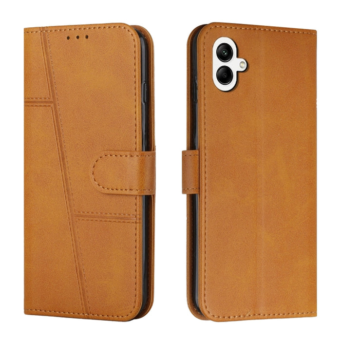 Estuche para teléfono de cuero con hebilla de textura de becerro cosido, For Samsung Galaxy A24 4G, For Samsung Galaxy M14 5G / F14 5G, For Google Pixel 7a, For Google Pixel 8, For Google Pixel 8 Pro, For Infinix Hot 30i, For Tecno Spark 10            ...