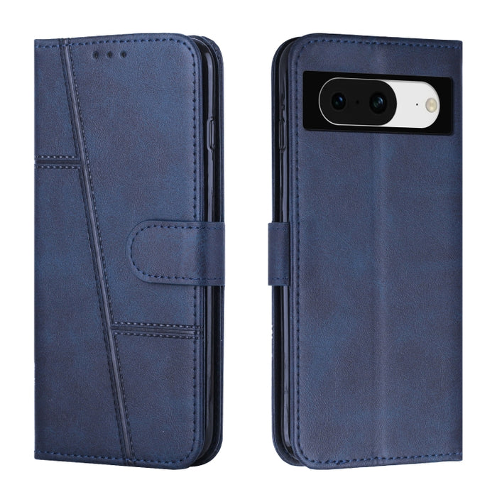 Estuche para teléfono de cuero con hebilla de textura de becerro cosido, For Samsung Galaxy A24 4G, For Samsung Galaxy M14 5G / F14 5G, For Google Pixel 7a, For Google Pixel 8, For Google Pixel 8 Pro, For Infinix Hot 30i, For Tecno Spark 10            ...