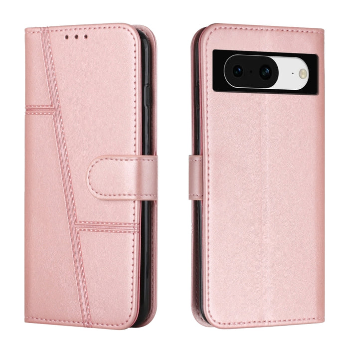 Estuche para teléfono de cuero con hebilla de textura de becerro cosido, For Samsung Galaxy A24 4G, For Samsung Galaxy M14 5G / F14 5G, For Google Pixel 7a, For Google Pixel 8, For Google Pixel 8 Pro, For Infinix Hot 30i, For Tecno Spark 10            ...