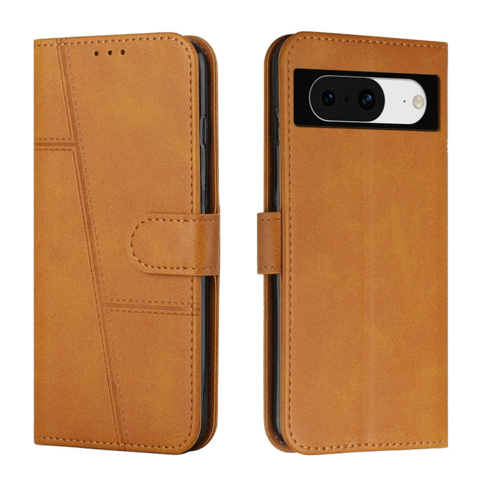 Estuche para teléfono de cuero con hebilla de textura de becerro cosido, For Samsung Galaxy A24 4G, For Samsung Galaxy M14 5G / F14 5G, For Google Pixel 7a, For Google Pixel 8, For Google Pixel 8 Pro, For Infinix Hot 30i, For Tecno Spark 10            ...