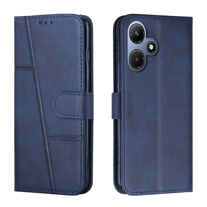 Estuche para teléfono de cuero con hebilla de textura de becerro cosido, For Samsung Galaxy A24 4G, For Samsung Galaxy M14 5G / F14 5G, For Google Pixel 7a, For Google Pixel 8, For Google Pixel 8 Pro, For Infinix Hot 30i, For Tecno Spark 10            ...