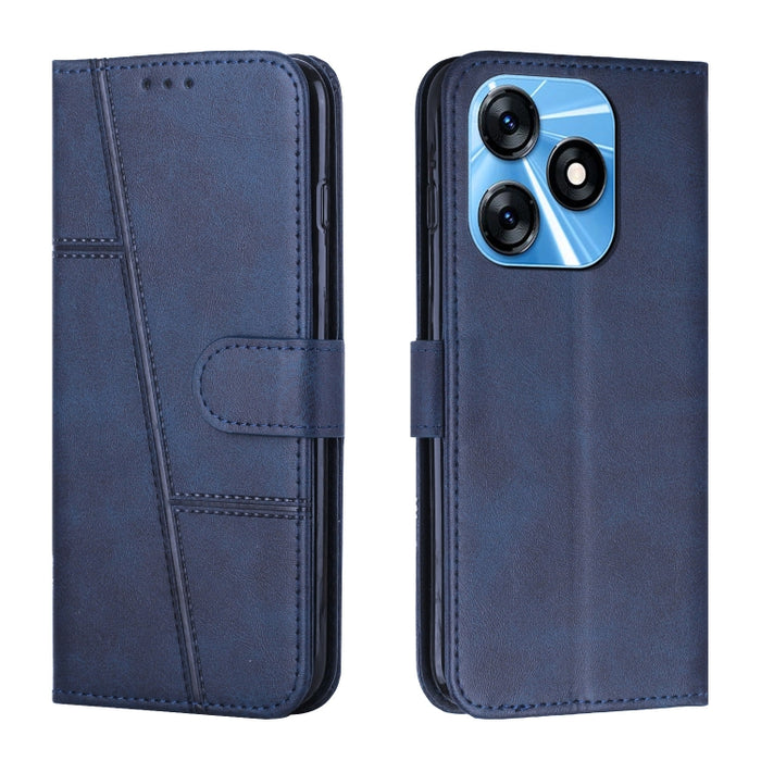 Estuche para teléfono de cuero con hebilla de textura de becerro cosido, For Samsung Galaxy A24 4G, For Samsung Galaxy M14 5G / F14 5G, For Google Pixel 7a, For Google Pixel 8, For Google Pixel 8 Pro, For Infinix Hot 30i, For Tecno Spark 10            ...