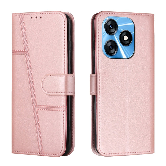 Estuche para teléfono de cuero con hebilla de textura de becerro cosido, For Samsung Galaxy A24 4G, For Samsung Galaxy M14 5G / F14 5G, For Google Pixel 7a, For Google Pixel 8, For Google Pixel 8 Pro, For Infinix Hot 30i, For Tecno Spark 10            ...