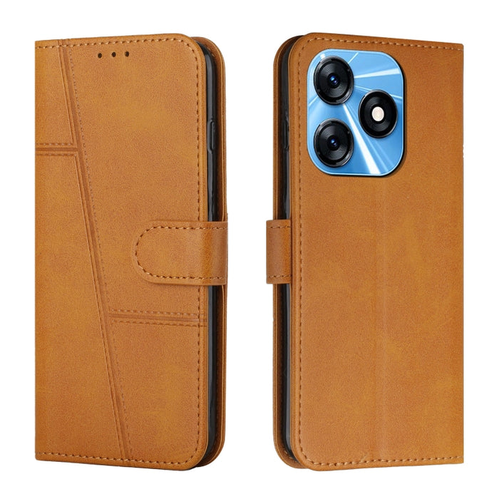 Estuche para teléfono de cuero con hebilla de textura de becerro cosido, For Samsung Galaxy A24 4G, For Samsung Galaxy M14 5G / F14 5G, For Google Pixel 7a, For Google Pixel 8, For Google Pixel 8 Pro, For Infinix Hot 30i, For Tecno Spark 10            ...