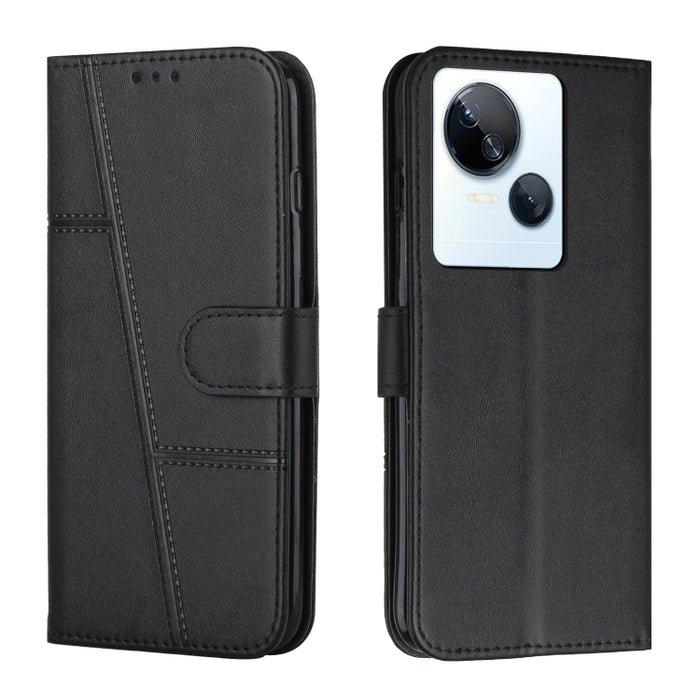 Estuche para teléfono de cuero con hebilla de textura de becerro cosido, For Samsung Galaxy A24 4G, For Samsung Galaxy M14 5G / F14 5G, For Google Pixel 7a, For Google Pixel 8, For Google Pixel 8 Pro, For Infinix Hot 30i, For Tecno Spark 10            ...