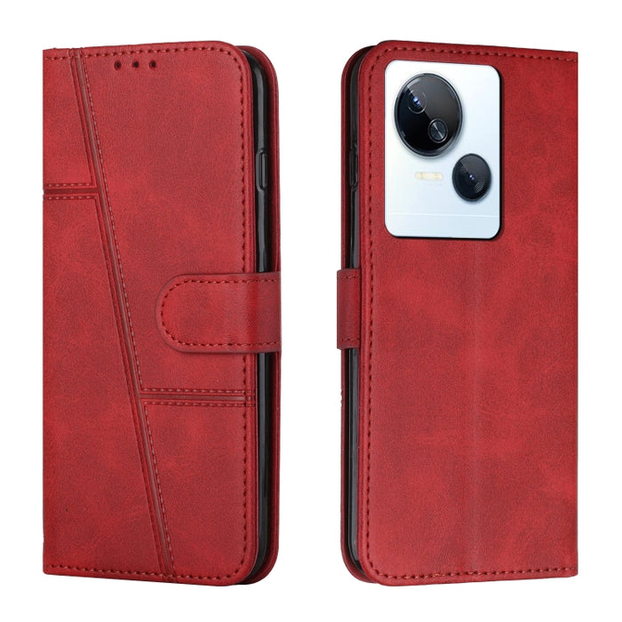 Estuche para teléfono de cuero con hebilla de textura de becerro cosido, For Samsung Galaxy A24 4G, For Samsung Galaxy M14 5G / F14 5G, For Google Pixel 7a, For Google Pixel 8, For Google Pixel 8 Pro, For Infinix Hot 30i, For Tecno Spark 10            ...