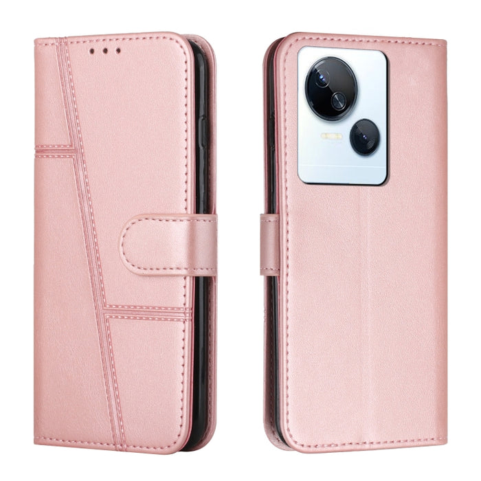 Estuche para teléfono de cuero con hebilla de textura de becerro cosido, For Samsung Galaxy A24 4G, For Samsung Galaxy M14 5G / F14 5G, For Google Pixel 7a, For Google Pixel 8, For Google Pixel 8 Pro, For Infinix Hot 30i, For Tecno Spark 10            ...