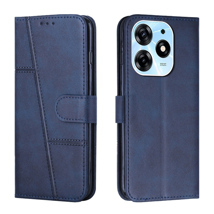 Estuche para teléfono de cuero con hebilla de textura de becerro cosido, For Samsung Galaxy A24 4G, For Samsung Galaxy M14 5G / F14 5G, For Google Pixel 7a, For Google Pixel 8, For Google Pixel 8 Pro, For Infinix Hot 30i, For Tecno Spark 10            ...