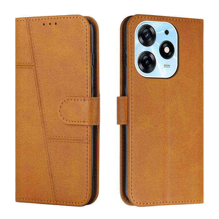 Estuche para teléfono de cuero con hebilla de textura de becerro cosido, For Samsung Galaxy A24 4G, For Samsung Galaxy M14 5G / F14 5G, For Google Pixel 7a, For Google Pixel 8, For Google Pixel 8 Pro, For Infinix Hot 30i, For Tecno Spark 10            ...