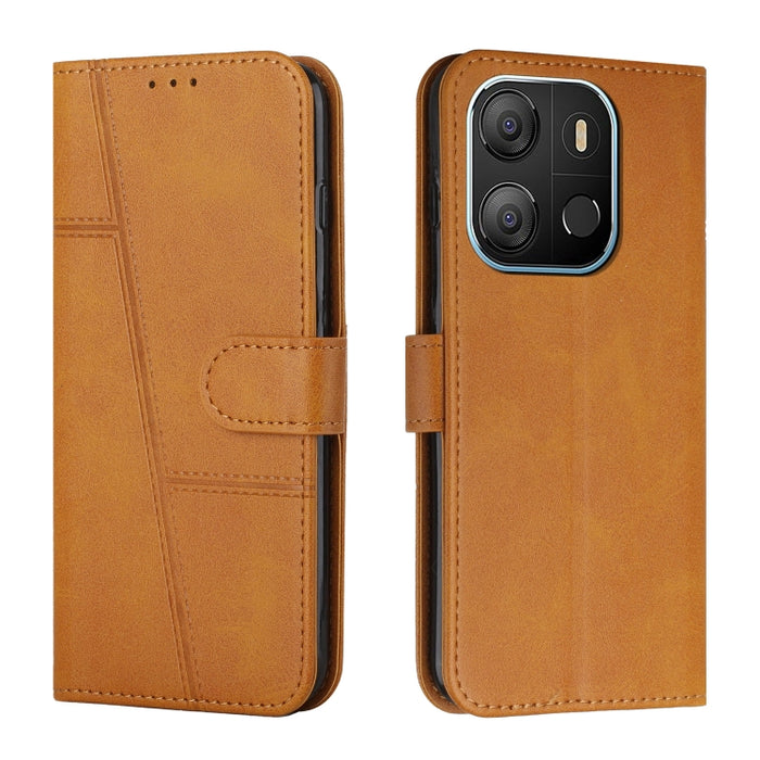 Estuche para teléfono de cuero con hebilla de textura de becerro cosido, For Samsung Galaxy A24 4G, For Samsung Galaxy M14 5G / F14 5G, For Google Pixel 7a, For Google Pixel 8, For Google Pixel 8 Pro, For Infinix Hot 30i, For Tecno Spark 10            ...