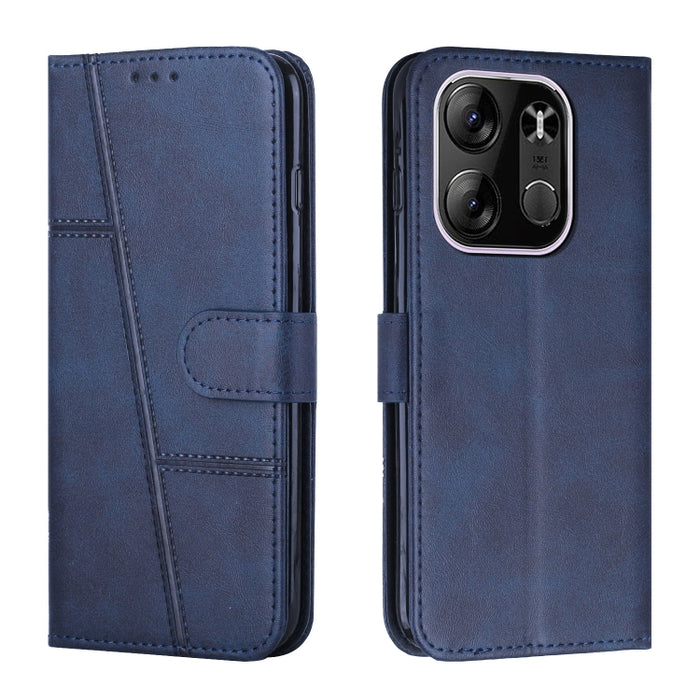 Estuche para teléfono de cuero con hebilla de textura de becerro cosido, For Samsung Galaxy A24 4G, For Samsung Galaxy M14 5G / F14 5G, For Google Pixel 7a, For Google Pixel 8, For Google Pixel 8 Pro, For Infinix Hot 30i, For Tecno Spark 10            ...