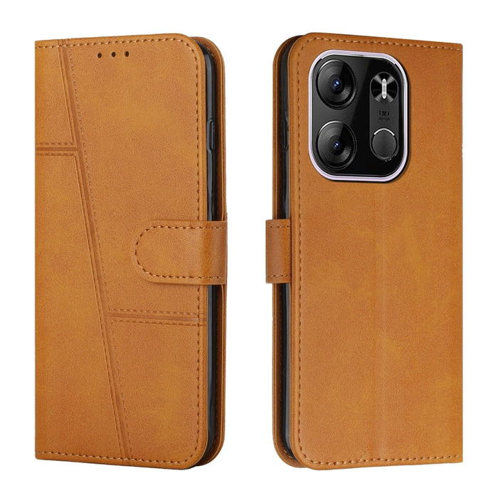 Estuche para teléfono de cuero con hebilla de textura de becerro cosido, For Samsung Galaxy A24 4G, For Samsung Galaxy M14 5G / F14 5G, For Google Pixel 7a, For Google Pixel 8, For Google Pixel 8 Pro, For Infinix Hot 30i, For Tecno Spark 10            ...