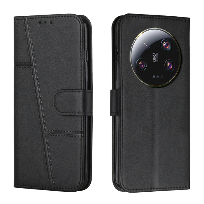 Estuche para teléfono de cuero con hebilla de textura de becerro cosido, For Samsung Galaxy A24 4G, For Samsung Galaxy M14 5G / F14 5G, For Google Pixel 7a, For Google Pixel 8, For Google Pixel 8 Pro, For Infinix Hot 30i, For Tecno Spark 10            ...