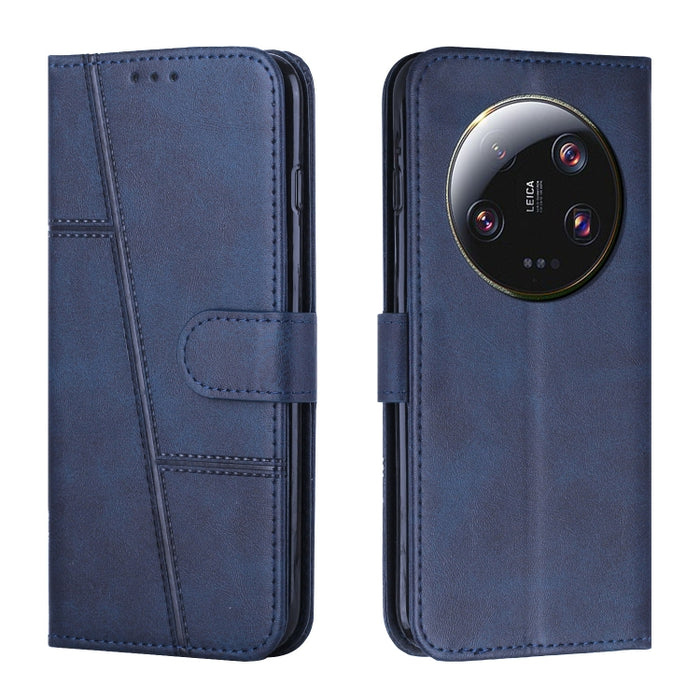 Estuche para teléfono de cuero con hebilla de textura de becerro cosido, For Samsung Galaxy A24 4G, For Samsung Galaxy M14 5G / F14 5G, For Google Pixel 7a, For Google Pixel 8, For Google Pixel 8 Pro, For Infinix Hot 30i, For Tecno Spark 10            ...