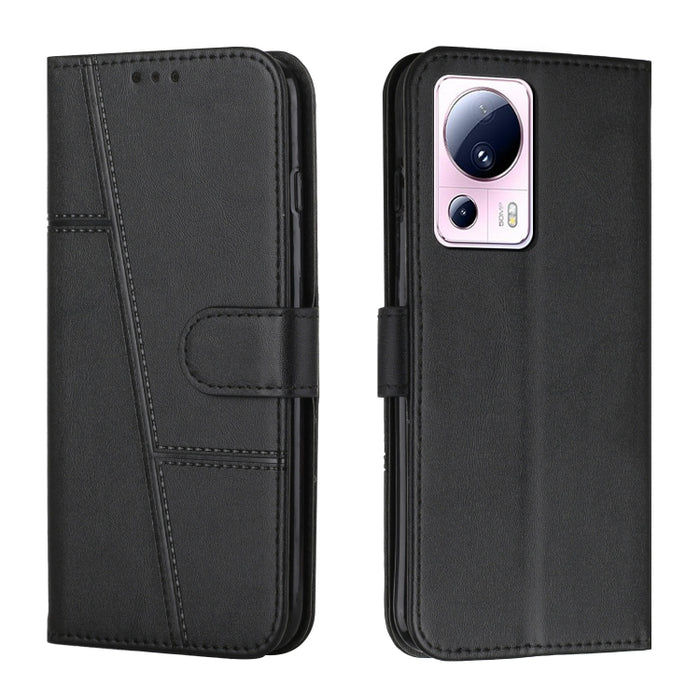 Estuche para teléfono de cuero con hebilla de textura de becerro cosido, For Samsung Galaxy A24 4G, For Samsung Galaxy M14 5G / F14 5G, For Google Pixel 7a, For Google Pixel 8, For Google Pixel 8 Pro, For Infinix Hot 30i, For Tecno Spark 10            ...