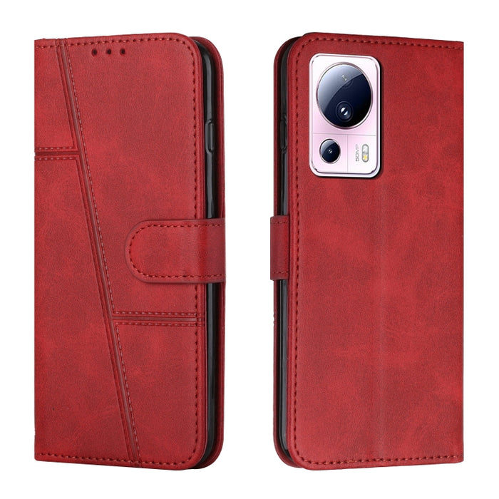 Estuche para teléfono de cuero con hebilla de textura de becerro cosido, For Samsung Galaxy A24 4G, For Samsung Galaxy M14 5G / F14 5G, For Google Pixel 7a, For Google Pixel 8, For Google Pixel 8 Pro, For Infinix Hot 30i, For Tecno Spark 10            ...