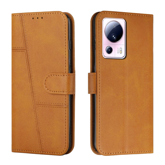 Estuche para teléfono de cuero con hebilla de textura de becerro cosido, For Samsung Galaxy A24 4G, For Samsung Galaxy M14 5G / F14 5G, For Google Pixel 7a, For Google Pixel 8, For Google Pixel 8 Pro, For Infinix Hot 30i, For Tecno Spark 10            ...
