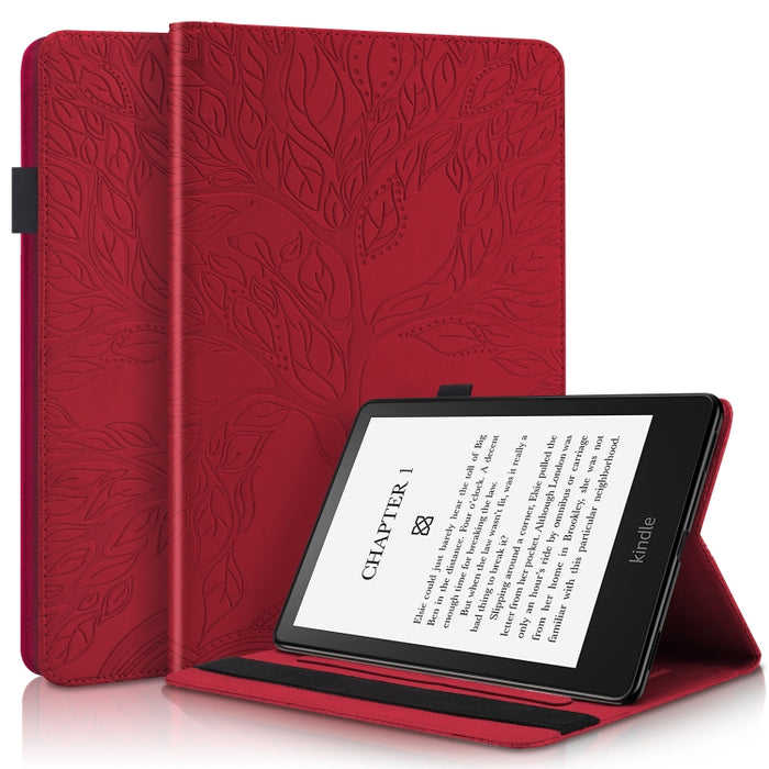 Life Tree Series Estuche de cuero con tapa horizontal para tableta, For Amazon Kindle 6 2022, For Xiaomi Pad 6 / Pad 6 Pro