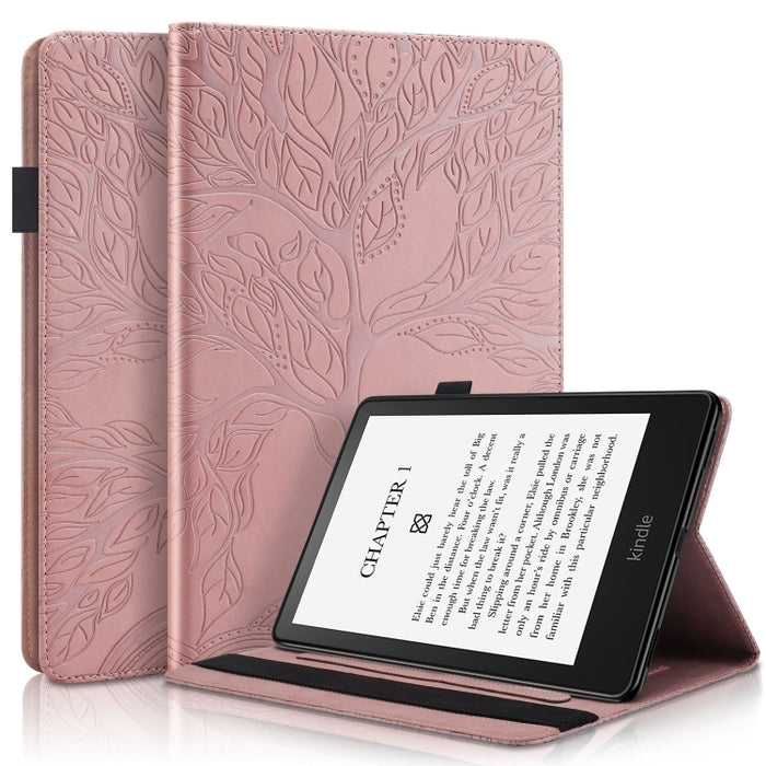 Life Tree Series Estuche de cuero con tapa horizontal para tableta, For Amazon Kindle 6 2022, For Xiaomi Pad 6 / Pad 6 Pro