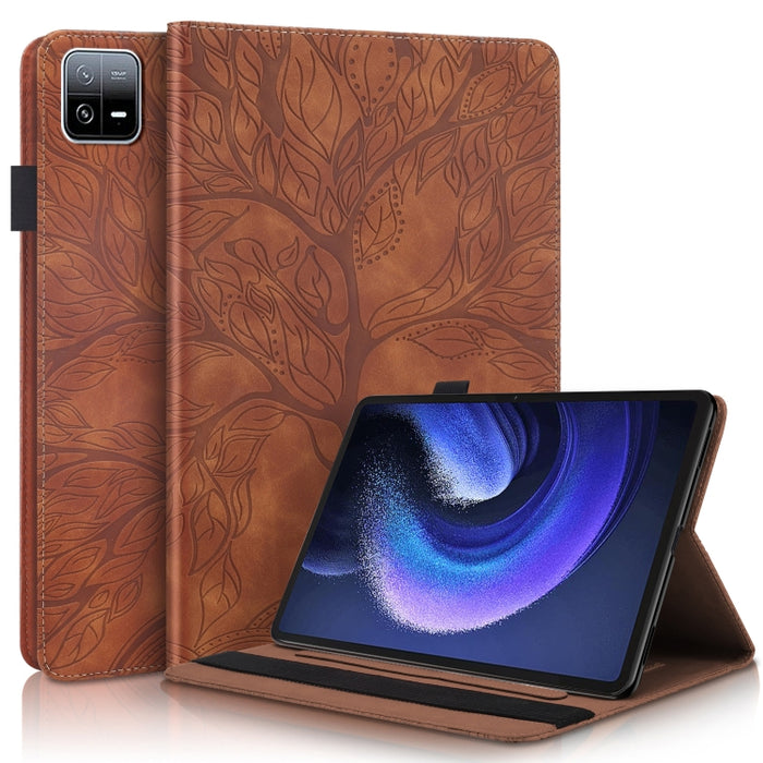 Life Tree Series Estuche de cuero con tapa horizontal para tableta, For Amazon Kindle 6 2022, For Xiaomi Pad 6 / Pad 6 Pro