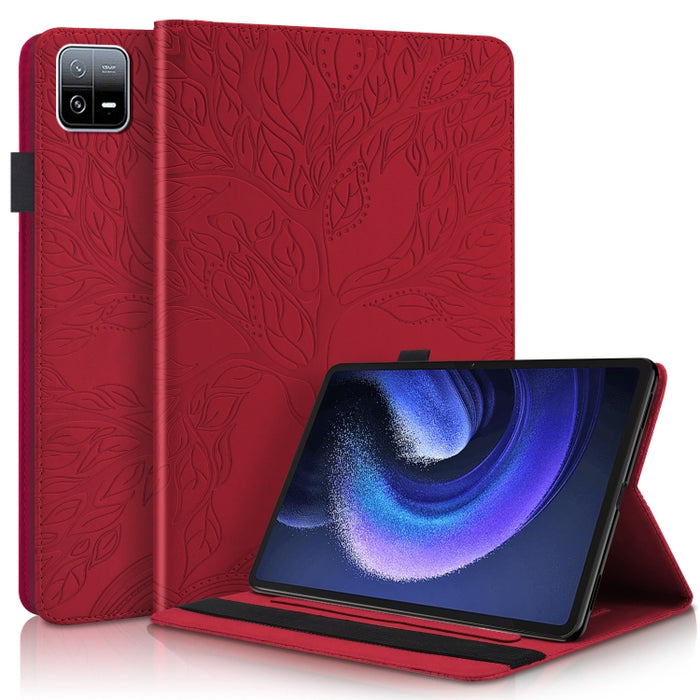 Life Tree Series Estuche de cuero con tapa horizontal para tableta, For Amazon Kindle 6 2022, For Xiaomi Pad 6 / Pad 6 Pro