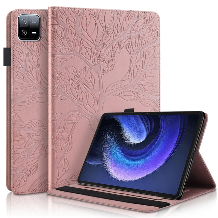 Life Tree Series Estuche de cuero con tapa horizontal para tableta, For Amazon Kindle 6 2022, For Xiaomi Pad 6 / Pad 6 Pro