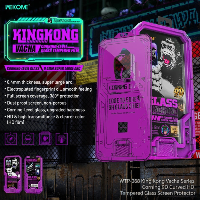 WK WTP-068 King Kong Vacha Corning 9D Curvo HD Película de vidrio templado