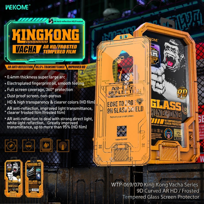 WK WTP-069 King Kong Vacha 9D Curvo AR HD Película de vidrio templado