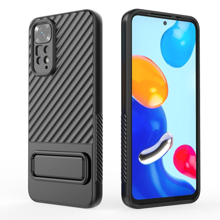 Caja de teléfono de TPU con textura ondulada con película de lente, For Xiaomi Redmi Note 11, For Xiaomi Poco F5, For Xiaomi Redmi Note 11S, For Xiaomi Redmi Note 12 Turbo