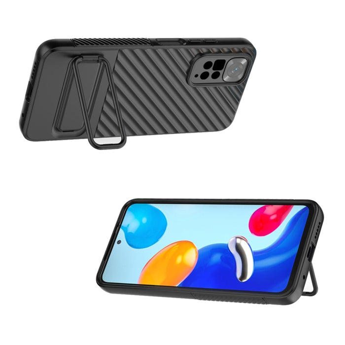 Caja de teléfono de TPU con textura ondulada con película de lente, For Xiaomi Redmi Note 11, For Xiaomi Poco F5, For Xiaomi Redmi Note 11S, For Xiaomi Redmi Note 12 Turbo