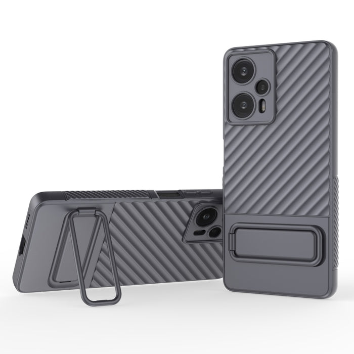 Caja de teléfono de TPU con textura ondulada con película de lente, For Xiaomi Redmi Note 11, For Xiaomi Poco F5, For Xiaomi Redmi Note 11S, For Xiaomi Redmi Note 12 Turbo