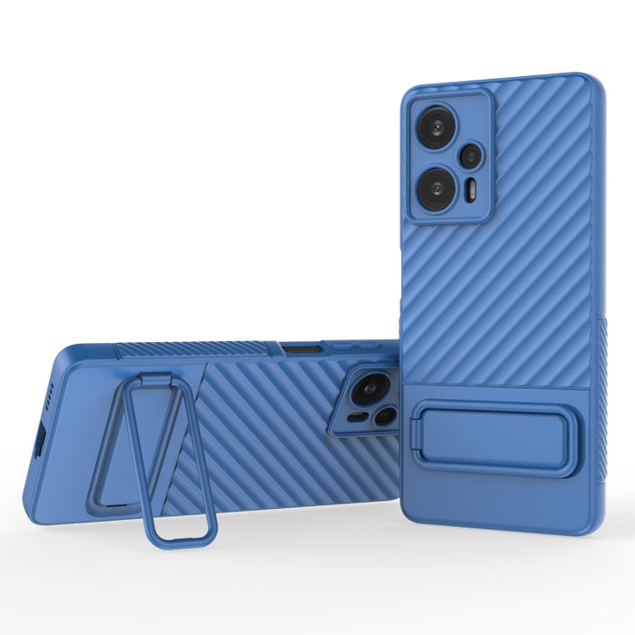 Caja de teléfono de TPU con textura ondulada con película de lente, For Xiaomi Redmi Note 11, For Xiaomi Poco F5, For Xiaomi Redmi Note 11S, For Xiaomi Redmi Note 12 Turbo