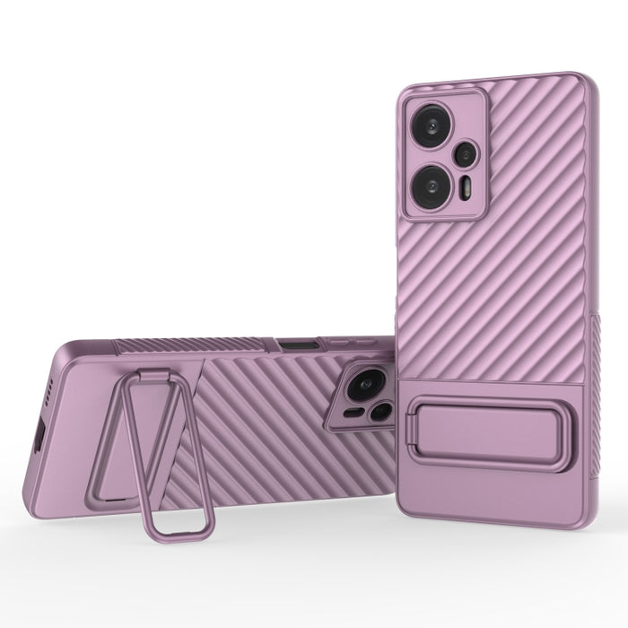 Caja de teléfono de TPU con textura ondulada con película de lente, For Xiaomi Redmi Note 11, For Xiaomi Poco F5, For Xiaomi Redmi Note 11S, For Xiaomi Redmi Note 12 Turbo