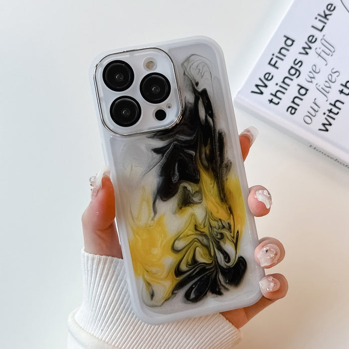 Caja del teléfono de TPU de galvanoplastia de pintura al óleo