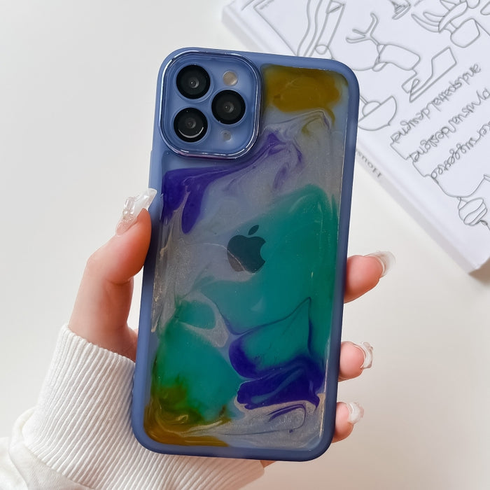 Caja del teléfono de TPU de galvanoplastia de pintura al óleo