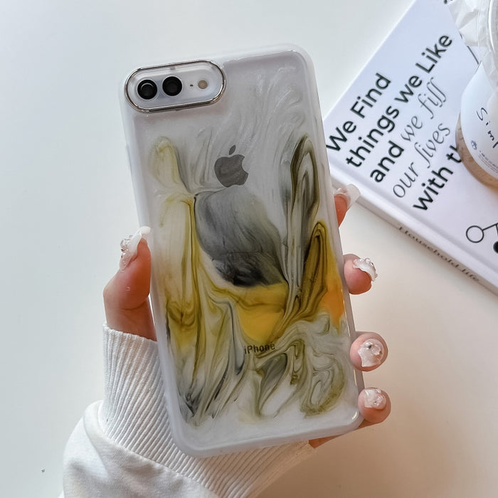 Caja del teléfono de TPU de galvanoplastia de pintura al óleo