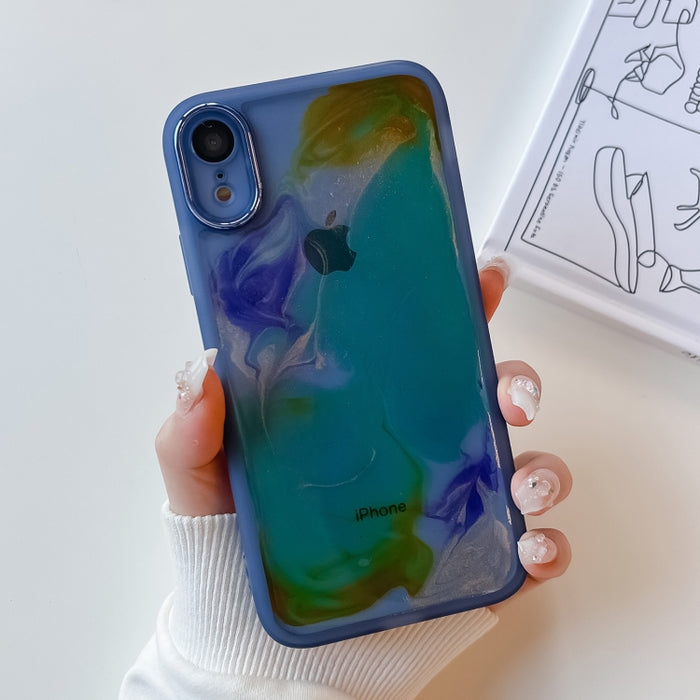 Caja del teléfono de TPU de galvanoplastia de pintura al óleo