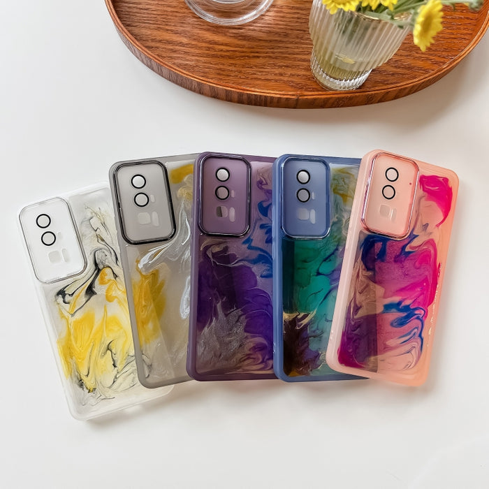 Caja del teléfono de TPU de galvanoplastia de pintura al óleo, For Xiaomi Redmi K60, For Xiaomi Redmi K50, For Xiaomi Redmi K50 Ultra, For Xiaomi Redmi K40, For Xiaomi Redmi K40 Pro, For Xiaomi Redmi K40 Gaming