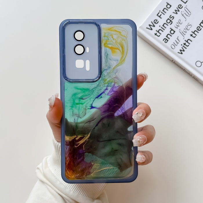 Caja del teléfono de TPU de galvanoplastia de pintura al óleo, For Xiaomi Redmi K60, For Xiaomi Redmi K50, For Xiaomi Redmi K50 Ultra, For Xiaomi Redmi K40, For Xiaomi Redmi K40 Pro, For Xiaomi Redmi K40 Gaming