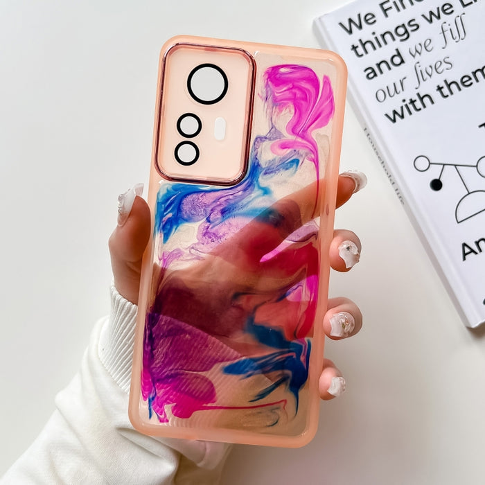 Caja del teléfono de TPU de galvanoplastia de pintura al óleo, For Xiaomi Redmi K60, For Xiaomi Redmi K50, For Xiaomi Redmi K50 Ultra, For Xiaomi Redmi K40, For Xiaomi Redmi K40 Pro, For Xiaomi Redmi K40 Gaming