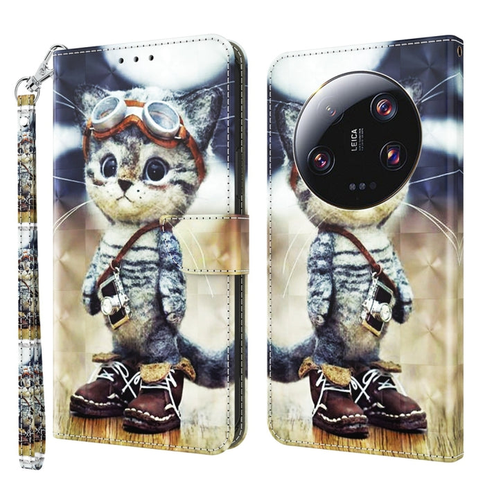 Estuche para teléfono de cuero con patrón pintado en 3D, For Xiaomi Redmi A3, For Xiaomi Redmi Note 13 4G, For Xiaomi Redmi Note 13 5G, For Xiaomi Redmi 13C, For Xiaomi Redmi Note 13 Pro+, For Xiaomi Redmi Note 13 Pro 5G, For Xiaomi 13T Pro            ...