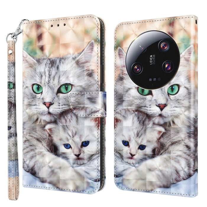Estuche para teléfono de cuero con patrón pintado en 3D, For Xiaomi Redmi A3, For Xiaomi Redmi Note 13 4G, For Xiaomi Redmi Note 13 5G, For Xiaomi Redmi 13C, For Xiaomi Redmi Note 13 Pro+, For Xiaomi Redmi Note 13 Pro 5G, For Xiaomi 13T Pro            ...