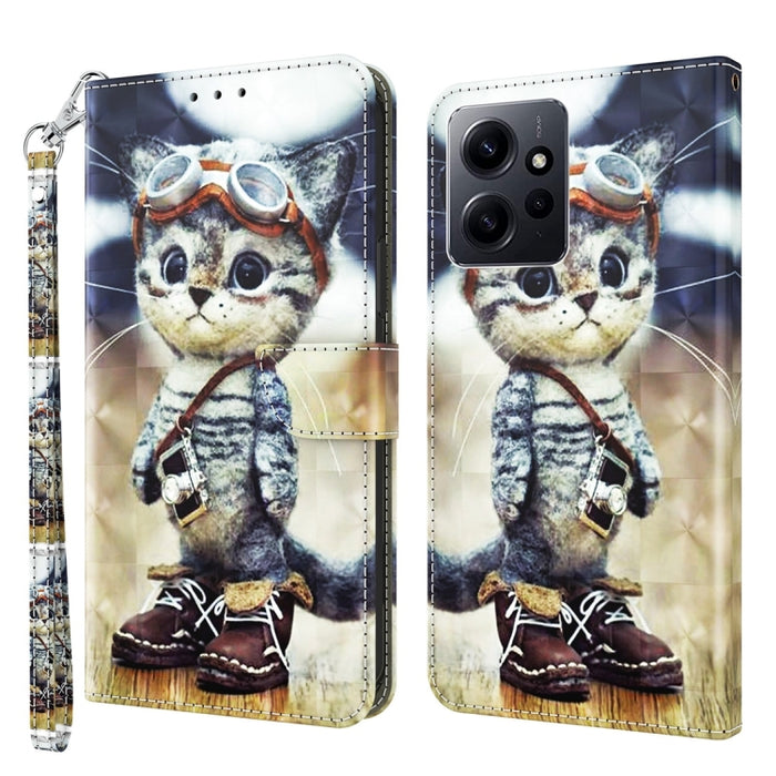 Estuche para teléfono de cuero con patrón pintado en 3D, For Xiaomi Redmi A3, For Xiaomi Redmi Note 13 4G, For Xiaomi Redmi Note 13 5G, For Xiaomi Redmi 13C, For Xiaomi Redmi Note 13 Pro+, For Xiaomi Redmi Note 13 Pro 5G, For Xiaomi 13T Pro            ...