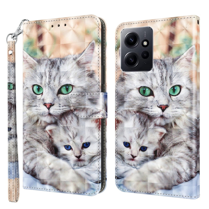 Estuche para teléfono de cuero con patrón pintado en 3D, For Xiaomi Redmi A3, For Xiaomi Redmi Note 13 4G, For Xiaomi Redmi Note 13 5G, For Xiaomi Redmi 13C, For Xiaomi Redmi Note 13 Pro+, For Xiaomi Redmi Note 13 Pro 5G, For Xiaomi 13T Pro            ...